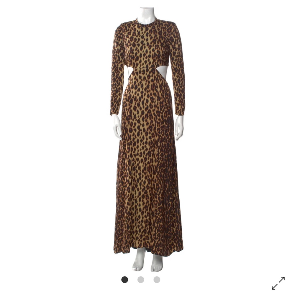 A.L.C. Brown Leopard Long Sleeve Dress - Picture 8 of 9